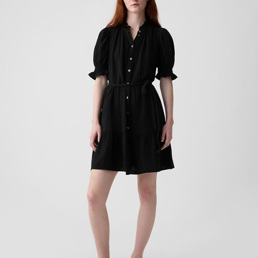 GAP Crinkle Gauze Mini Dress